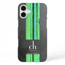 Estojo de iPhone com Textura Abstrata de Monograma