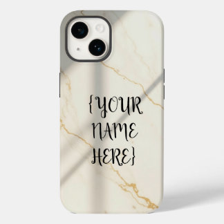 Estojo de iPhone Creamy Marble Monogram Tough Styl