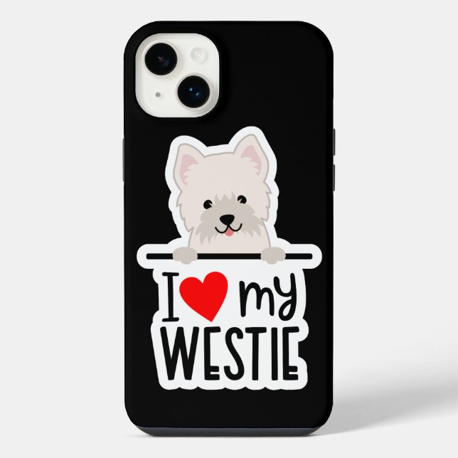 Estojo de iPhone Cute Love Westie Case-Mate (Verso)