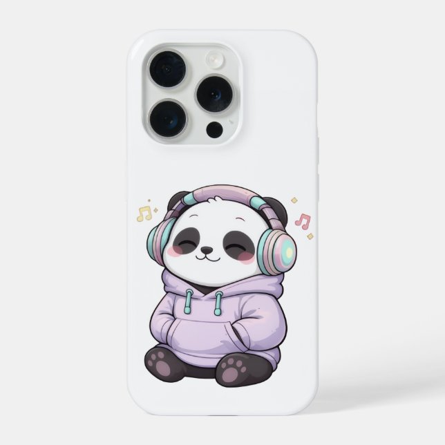 Estojo de iPhone Panda Fofo | Fones de Ouvido Kawa (Verso)
