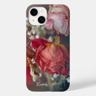 Estojo de iPhone personalizado de rosas secas para
