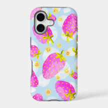 Estojo de iPhone Rosa Doce Morango