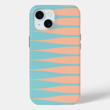 Estojo de iPhone Striation Soft Aqua e Pêssego