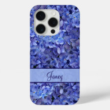Estojo de iPhone X com Hortênsia Azul Brilhante