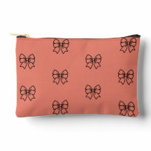 Estojo de Lápis com Padrão de Laço Coquete Rosa Fo