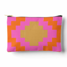 Estojo de Lápis Geométrico Rosa Laranja Retro Groo