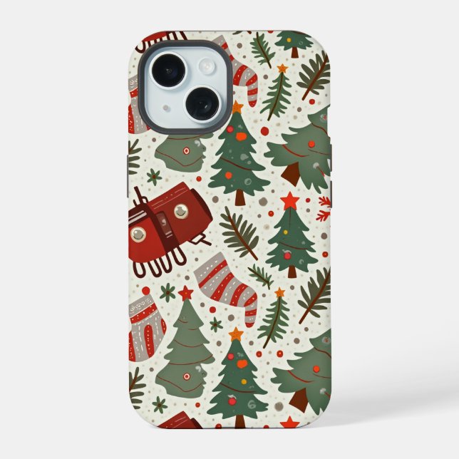Estojo de Natal para iPhone 15 (Verso)