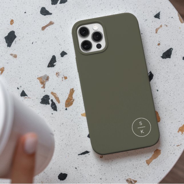 Estojo de Nome Monograma Moderno Simples Case-Mate (Criador carregado)