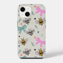 Estojo de telefone Abelhas Ocupadas e Laços