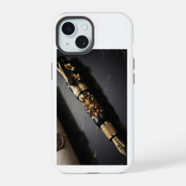Estojo de telefone arte caneta tinteiro de luxo