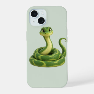Estojo de Telefone Arte de Cobra Verde Fofa