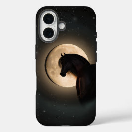 Estojo de telefone Black Moon Shine Horse