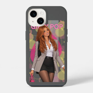 Estojo de telefone cinza moda pop feminino