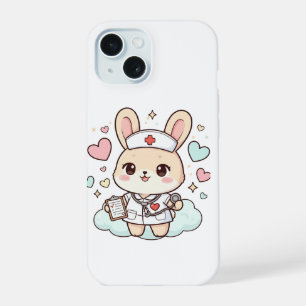 Estojo de telefone coelhinho enfermeira Kawaii Fof