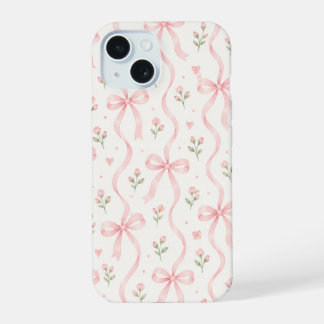 Estojo de telefone com arco com pequena florzinha