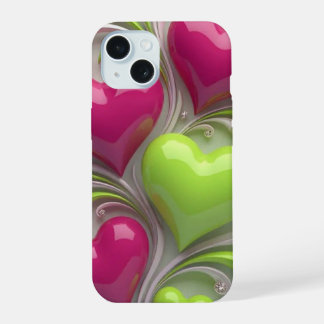 Estojo de Telefone com Design de Coração Elegante
