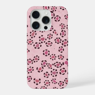 Estojo de telefone com estampa de leopardo rosa |