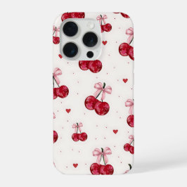 Estojo de Telefone com Laço de Cereja