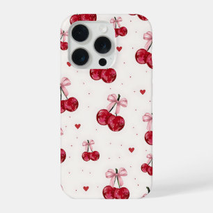 Estojo de Telefone com Laço de Cereja
