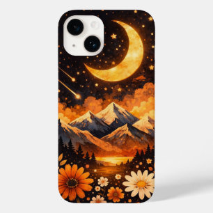 Estojo de Telefone com Padrão de Lua Floral – Boni