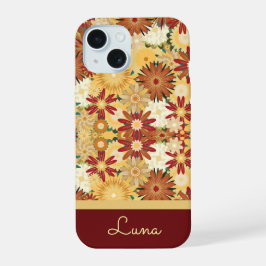 Estojo de Telefone com Padrão Floral Quente Retro