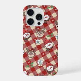 Estojo de telefone com personagens de Natal fofos