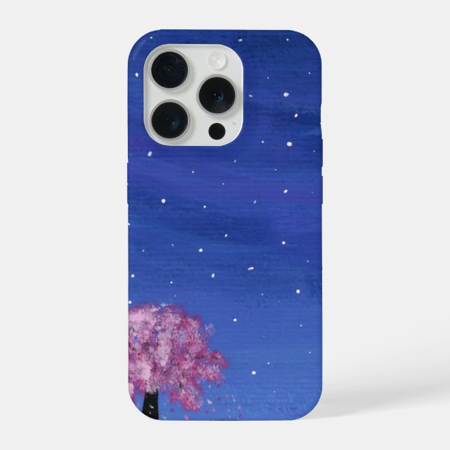 Estojo de telefone com pintura Sakura (Verso)