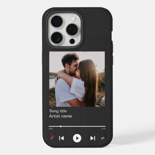 Estojo de telefone com placa de música personaliza (Verso)