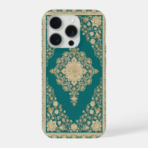 Estojo de telefone com tapete persa turquesa com m