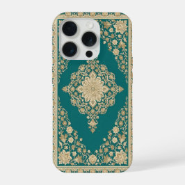 Estojo de telefone com tapete persa turquesa com m