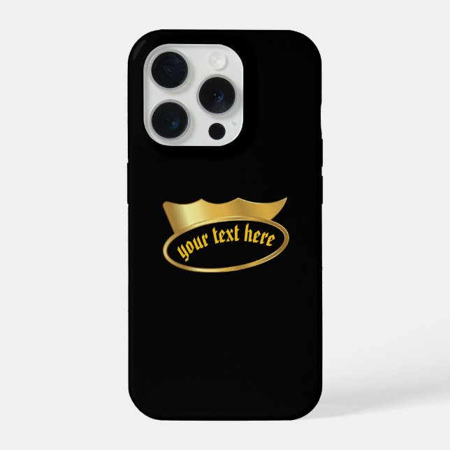 Estojo de Telefone Coroa Dourada Gótica Personaliz (Verso)
