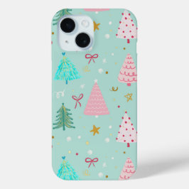 Estojo de telefone de árvore de Natal festiva