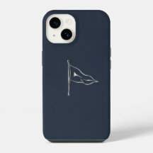 Estojo de telefone de bandeira náutica minimalista