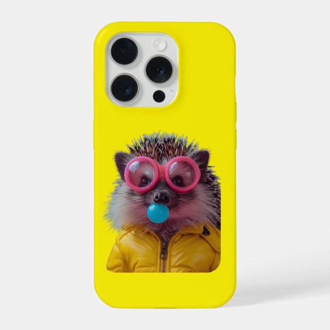 Estojo de Telefone de Borracha Fofo de ouriço Be K (Verso)
