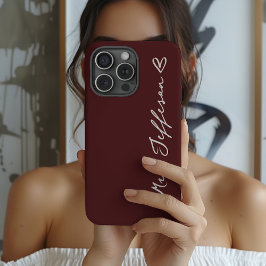 Estojo de telefone de casamento personalizado Mr e