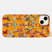 Estojo de telefone de circo japonês para iPhone e 