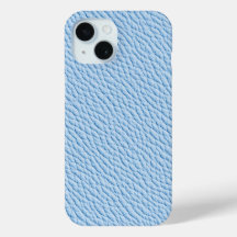 Estojo de Telefone de Couro Sintético Azul Claro