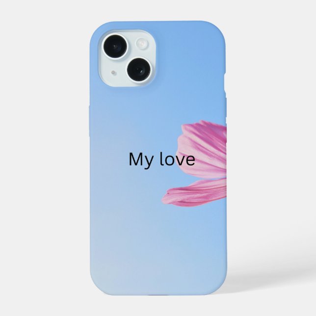 Estojo de telefone de flor rosa Estético (Verso)