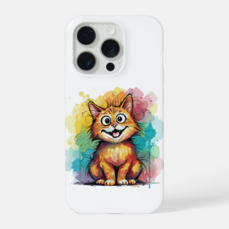 Estojo de Telefone de Gato em Aquarela Fofa