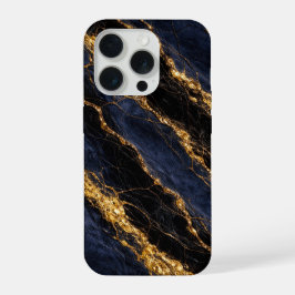 Estojo de telefone de mármore azul naval luxuoso c