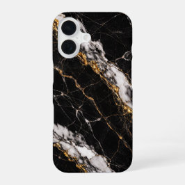 Estojo de telefone de mármore preto de luxo com ve