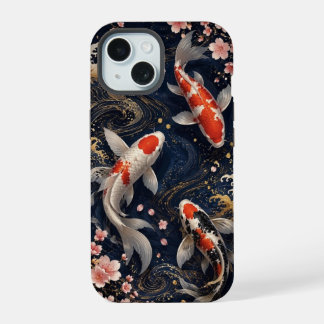 Estojo de telefone de peixe Koi japonês de luxo pa