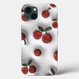Estojo de Telefone Estético Cereja Fofa