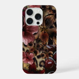 Estojo de Telefone Estético Floral de Luxo
