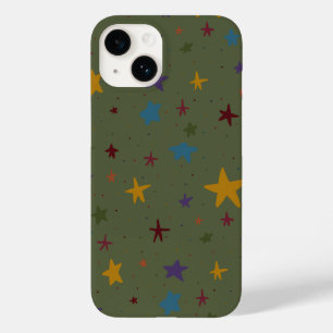 Estojo de Telefone Estrela Colorida Verde
