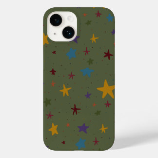 Estojo de Telefone Estrela Colorida Verde