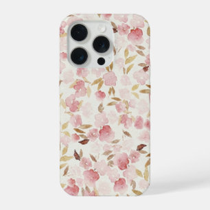 Estojo de Telefone Floral Blush Minimalista Aqua