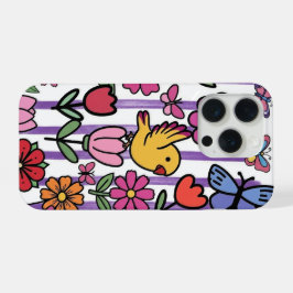 Estojo de telefone floral caprichoso Jardim de pás