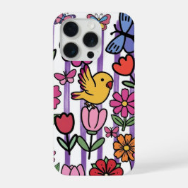 Estojo de telefone floral caprichoso Jardim de pás