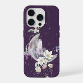 Estojo de Telefone Floral Cristal de Lua Mística